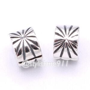 Two- Authentic PANDORA Sunburst Clips Charms - 790210